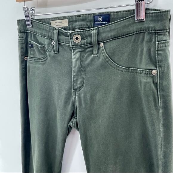 Adriano Goldschmied Khaki Army Green Boho Indie Skinny Jeans Size 26 Preppy - Picture 6 of 14